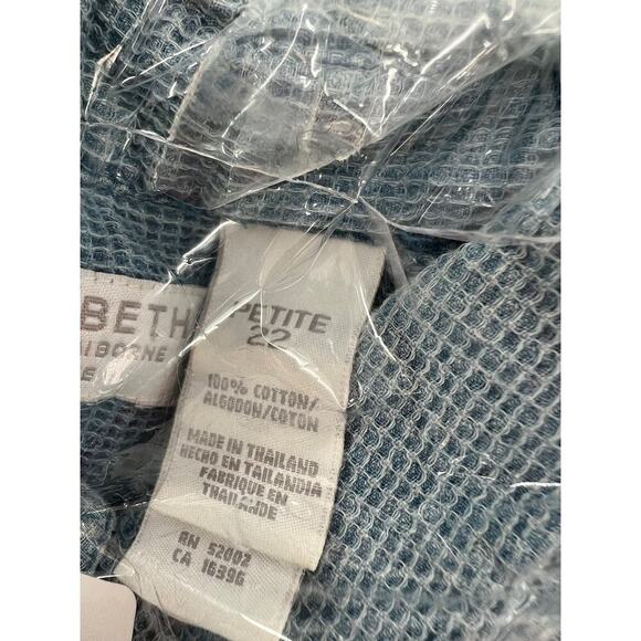 Elisabeth by Liz Claiborne Vintage Blouse Womens 22 Petite Blue Button Front Top - Picture 16 of 16